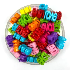 0.5KG Per Bag Word Love Hair Beads for Braids Accessories Hair Braid Cuff Mixed Color Hair Beads