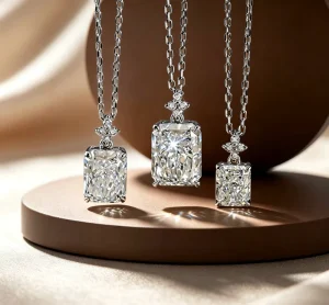 1-5CT Lab Grown Diamond Necklace 18K Gold PT950 Pendant Necklace for Women Wedding Gift