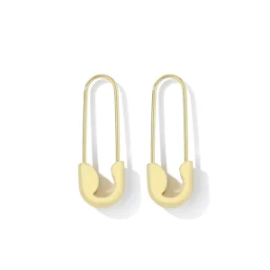 1 Pair Trend Women’s Simplicity Safety Pin Earrings Personalized Temperament Paperclip Cartilage Earrings Fashion Jewelry