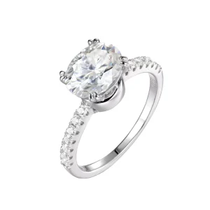 1.5 2ct 925 Silver Moissanite Diamond Ring White Gold Engagement Ring Round Wedding Diamond Ring