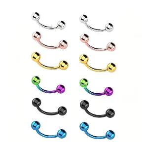 10/50PCS G23 Titanium Internally Threaded Round Ball Eyebrow Ring Belly Button Piercing Jewelry