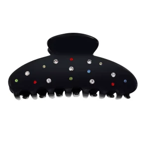 10 cm Sparkling Colorful Rhinestone Hair Grab Claw Fashion Hair Accessories for Daily & Party Wear
