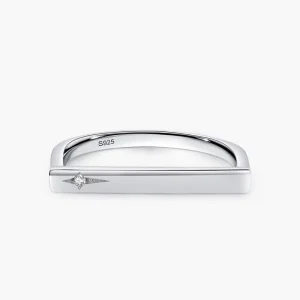 100% 925 Sterling Silver Fashion Personality Stackable Finger Ring For Women Girls Party Fine Jewelry Accessories