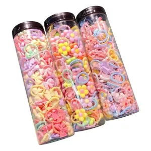 100 Canned Small Rubber Bands Cute Headband for Girls to Tie Their Hair Without Damaging Their Hair Loops Hair Accessories