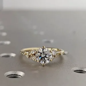 10K 14K 18K Real Yellow White Rose Gold VVS Moissanite Diamond Wedding Engagement Ring Fine Jewelry for Man Women
