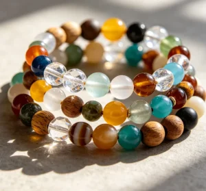 10mm Fashion Brown Tiger Eye Blue Howlite Turquoise Clear Quartz Gemstone Beads Personality Handmade Jewelry Bracelet for Gifts