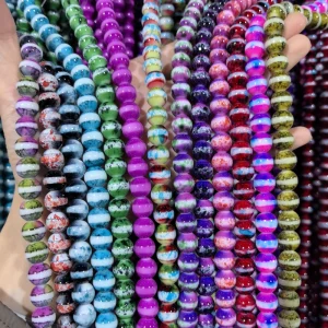 10mm Round Glass Beads for Jewelry Making 14 Vibrant Colors Available Smooth Loose Beads for DIY Bracelet Necklace Supplies