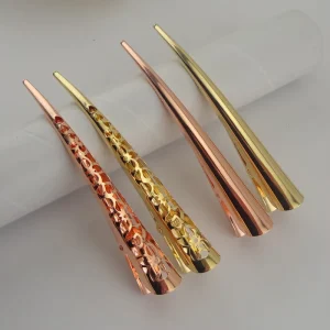 13cm 5.12inch Rose Golden Golden Metal Pomegranate Flower Beak Clip Salon Hairpins Barrette for Women Hairdressing