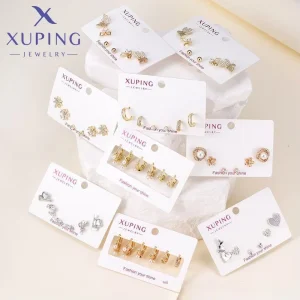 14K Gold Plated Color Huggie Earrings Set Women Star Moon Heart Butterfly Zircon Pearl Stylish Jewelry
