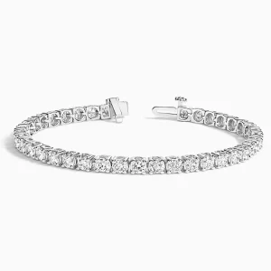 14K White Gold Lab Grown Diamond Tennis Bracelet DEF VS Round Cut Fine Jewelry Manufacturer