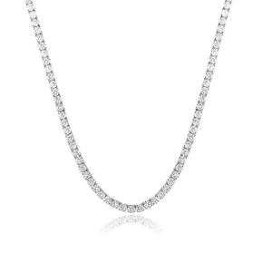 14k 18k Gold Tennis Necklace 4 Prong 2mm 3mm 4mm 5mm 6mm Diamond Tennis Necklace Choker Fashionable Trendy