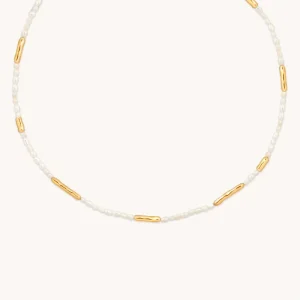 14k Gold Molten Pearl Necklace Fashion Trendy Women Earrings Fine Pearl Necklaces Charms for Bracelets Bulk