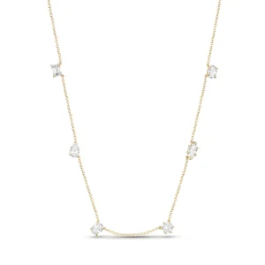 14k Gold Vermeil Necklace Waterproof Charm Necklace Fashion Jewelry Necklace for Women Accessories