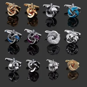 18 Styles Twist Cufflinks Metal Brass Enamel Crystal Zircon