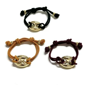 18K Gold Charms Alloy Rope Bracelet Fashion Bracelet Trendy Jewelry Accessories for Men and Women Anniversary Gifts