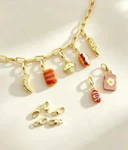 18K Gold Plated Fashion Accessories Adjustable Claps Clip Charms Zircon Cactus Pearl Baguette Brass Chain Pendant