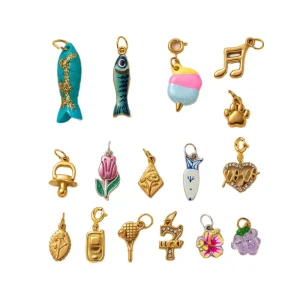18K Gold Plated Stainless Steel Fish Cute Vintage Geometric Fashion Accessories Charms Unisex Wedding Gift Necklace