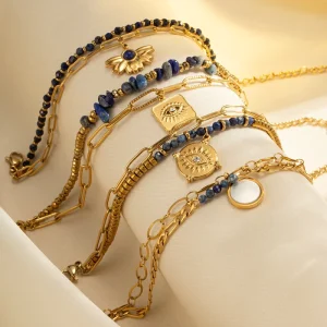 18K Gold Plated Stainless Steel Pendant Charm for Bracelet Fashion Jewelry Accessory