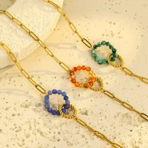 18K PVD Gold Plated Stainless Steel Waterproof Bracelet