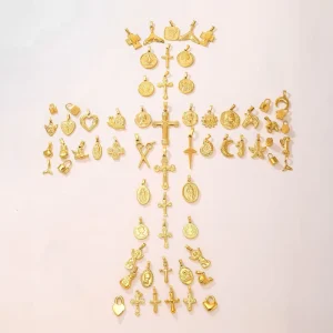 18K Real Gold Viral DIY Pendant Accessories Set Fashionable Euro American Style Stainless Steel Necklace