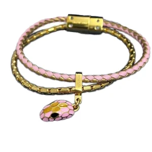 18K Steel Wire Braided Blade Stainless Steel Gold Men’s Unisex Couple Bracelet