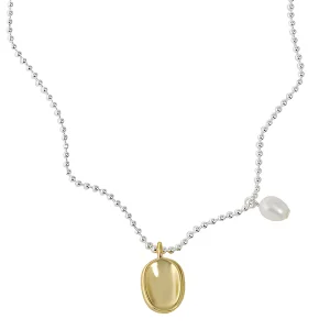 18k Gold Pearl Irregular Pendant Necklace for Women 925 Sterling Silver Fashion Chain Designer Custom Jewelry
