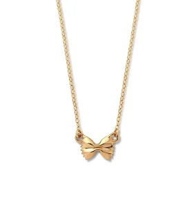 18k Gold Plated 925 Sterling Silver Mini Bowtie Necklace