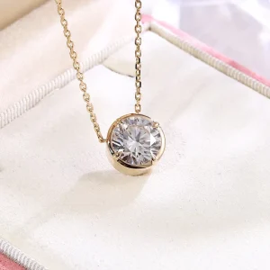 18k Gold Real Diamond Necklace Diamond Pendant Necklace Real Lab Grown Diamond Jewelry Necklace for Women