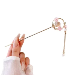 1pc Romantic Chinese Style Hair Accessory Alloy Jewelry Women’s Hair Needle Suitable for Daily Wear Gifts Girls Fashion Hairpin