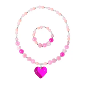 2 Pcs Girl Princess Necklace Bracelets set fashion kids girls accessories Costume Jewelry Party Favor for Dress up