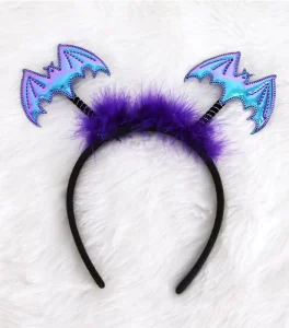 2 Styles Halloween Headband Set, Spider & Bat Fluffy Hair Hoops with Spring Legs, Novelty Costume Accessories for Kids & Adults
