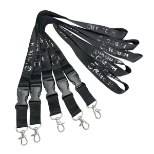 2 in 1 Anti Lost Fashion Keychain Phone Lanyard Satin Polyester Neck Straps Digital Printing Mobile Phone ID Badges