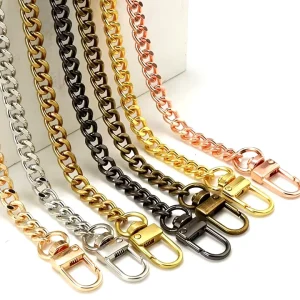 20 40 60 80 100 120cm DIY Alloy Chains Hook Belt Buckle Accessories Replacement Hardware Crossbody Shoulder Bag Chain
