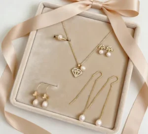 2026ZP Fashion Round Pearl Necklace Earring Jewelry Set Wedding Necklace Set Natural Freshwater Pearl Jewelry