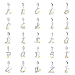 26 Alphabet Letter Charms Beads European American Style DIY Creative Bracelet Necklace Jewelry Making Accessories
