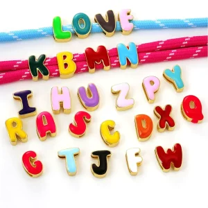 26Pcs Colorful Enamel A-Z Letter Charms Gold Plated Alphabet Pendants for DIY Keychain Handbag Accessory