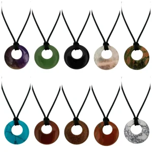 28mm Acrylic Resin Ball-Shaped Pendant Necklace with 12mm Hole Charms Rhinestone Classic Strand Chain for Women Jewelry Gift
