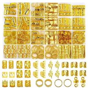 290pcs DIY Metal Hair Clips 11 Styles Copper Iron Dirty Braid Decorations Handmade Jewelry Making Hair Accessories Made Alloy