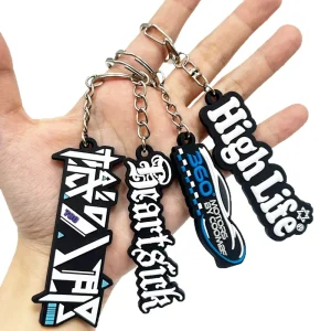 2D 3D Animal Rubber Keychain Soft PVC Creative Souvenir Gift Keychain