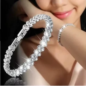 3 Colors Women Bracelets Fashion Roman Style Crystal Bracelets Bangles for Gifts Accessories