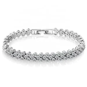 3 Colors Women Bracelets Fashion Roman Style Crystal Bracelets Bangles for Gifts Accessories