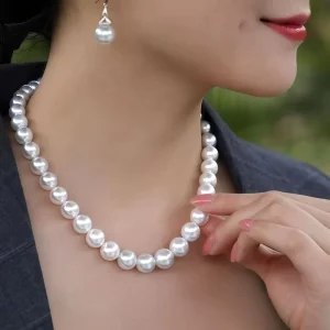 316 Stainless Steel Freshwater Pearl Necklaces Vintage Pearl Necklace Mother of Pearl Necklace