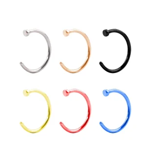316L Gold Plated Stainless Steel Hoop Nose Rings Fashion Jewelry Nose Piercing Body Wedding Engagement Children’s
