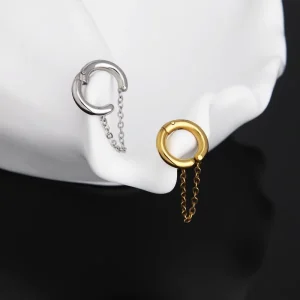 316L Stainless Steel 18K Gold Plated Ear Ring Non-Pierced Fashion Cuff Earrings No-Piercing Ear Cuff