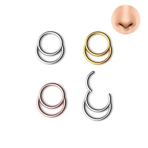 316L Stainless Steel Body Jewelry Fashion Nose Ring Piercing Clicker for Engagement Hoop Septum De Nariz Jewelry
