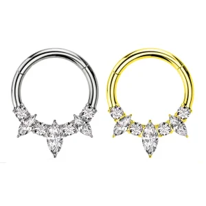 316L Stainless Steel Nose Septum Clicker Ring Surgical Steelsilver Fashion Segment Hoops Body Wedding Piercing