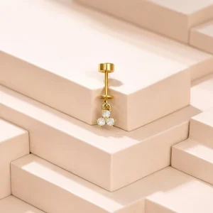 316L Stainless Steel Stud Earrings Surgical Steel Body Piercing Jewelry for Women Hypoallergenic Ear Studs