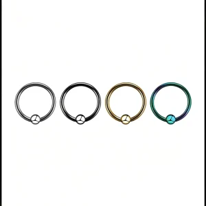 316L Surgical Stainless Steel Body Piercing Jewelry Classic Style Nose Ring Clamping Process