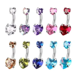 316L Surgical Stainless Steel Fashion Piercing Jewelry Navel Ornament Ring Multicolored Zircon Jewel set Piercing Jewelry