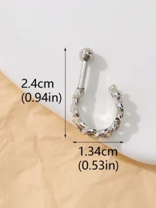316L Surgical Steel Ear Ring Cross Jewelry